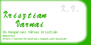 krisztian varnai business card