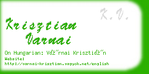 krisztian varnai business card